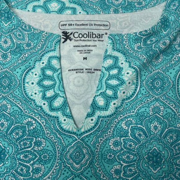 Women's Coolibar Oceanside Tunic  Midi Dress UPF 50+ Size M - Picture 3 of 12